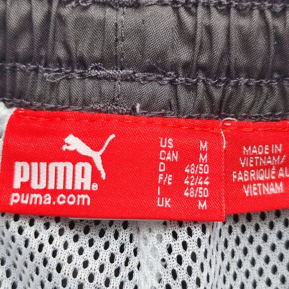 Puma training pants lightweight black with white stripes men's size M - Picture 5 of 7